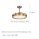 GobekUsa 55W Bronze Ceiling Fan Light with Remote Control and Reversible Blades
