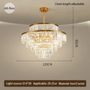 GobekUsa Golden Crystal Chandelier Pendant Light for Luxurious Living Room, Dining Room, Bedroom