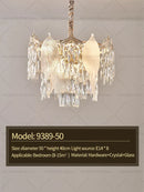 GobekUsa Crystal Leaves Chandelier: Elegant Postmodern Lighting for Living Room, Dining Room, Bedroom