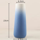 GobekUsa Gradient Ceramic Vase Cylinder Desk Decoration Floral Vases Modern Room Decor
