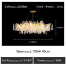 GobekUsa Circular Crystal Chandelier Living Room Pendant Lights LED Indoor Decoration