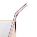 GobekUsa Glass Straws Set - Eco-Friendly Reusable Colorful Drinking Tubes