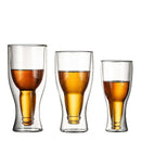 GobekUsa Bottle Style Double Wall Mugs Beer Wine Glasses Whiskey Champagne Glass