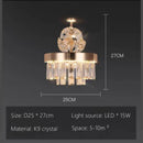 GobekUsa Luxe Crystal Ceiling Chandelier - Elegant Home Decor Hanging Light for Living Room