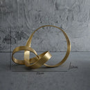 GobekUsa Gold Rope Knot Metal Figurine Home Decor Accessory