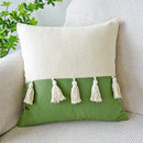 GobekUsa Green Tulip Embroidery Pillowcase 45X45CM - Sofa Bed Office Car Chair Cover