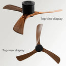 GobekUsa Black DC Motor Ceiling Fan Remote Control 35W for Home Restaurant