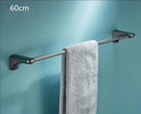 GobekUsa Grey Bathroom Accessories Set: Paper Holder, Corner Shelf, Towel Rack, Toilet Brush Holder, Towel Holder