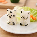 GobekUsa Cat Shape Onigiri Maker with Seaweed Embossers Kit
