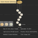 GobekUsa Crystal Round Room Chandelier - Elegant & Romantic Lighting for Modern Bedside Décor