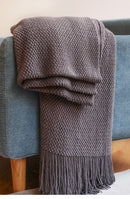 GobekUsa Knitted Pineapple Grid Throw Blanket - Nordic Sofa Blanket for Home Decor