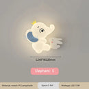 GobekUsa Elephant Cartoon Wall Light PE Lampshade for Baby Room and School Hallway