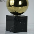 GobekUsa Golden Balls Geometric Metal Sculpture Room Desk Decoration Ornaments