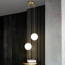 Nordic Glass Pendant Light With Brass or Black Finish