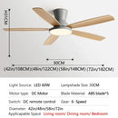 GobekUsa 72" DC Ceiling Fan Light Remote Control Strong Winds Living Room Mute Chandelier