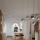 GobekUsa Gold Chrome Ball Pendant LED Light for Kitchen, Bedroom, Dining Room