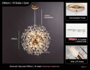 GobekUsa Dandelion Led Ceiling Chandelier for Home Decor Lighting Fixture