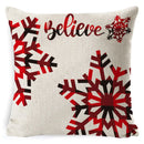 GobekUsa Elk Print Linen Pillowcase: Festive Christmas Cushion Cover for Sofa - 2023 New Year Decor