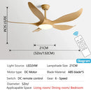 GobekUsa 52" Ceiling Fan with LED Light & Remote Control