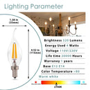 GobekUsa Dimmable Chandelier LED Bulbs E12 E14 Candelabra Flame Bent Tip 60W Equivalent