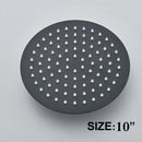 GobekUsa 12" Matte Black Rainfall Shower Head Set with Shower Arm