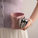 GobekUsa Chili Handle Cup & Saucer Porcelain Coffee Mug Tea Teacup Juice Cup