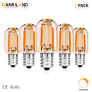 GobekUsa Amber Glass Dimmable LED Filament Bulb E12 E14 Base T22G 1W 2200K