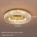 GobekUsa Crystal Luxe C-Shape LED Ceiling Lamp Gold Finish