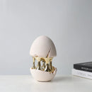 GobekUsa Abstract Eggshell Hollow Out Cracked Egg Decorative Figurine
