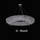 GobekUsa Crystal Chandelier: Modern Luxury LED Pendant Light for Living Dining Room