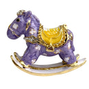 GobekUsa Crystal Animal Figurines Trinket Box Hand Painted Ring Holder Dresser Decor Wedding Gift
