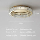 GobekUsa Gold Crystal Ceiling Light Ring LED - Modern Luxury Indoor Home Lighting