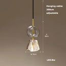 GobekUsa Crystal LED Ceiling Chandelier - Dimmable Art Deco Pendant Light