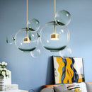 GobekUsa Glass Chandelier: Nordic-Italian LED Pendant Light for Living & Dining Room