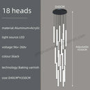 GobekUsa Loft Black Chandelier: Acrylic Villa Ceiling Lamp for Living Room & Staircase