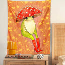 GobekUsa Cute Frog Cartoon Tapestry Wall Hanging - Forest Animals Hippie Boho Decor