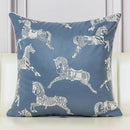 GobekUsa Gold Faux Silk Horses Jacquard Cushion Cover, Soft Chinese Style Throw Pillow Case