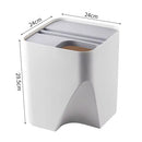 GobekUsa Stackable Trash Can with Lid Kitchen Waste Bin Bathroom Plastic Paper Basket