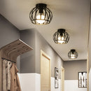 GobekUsa Iron Cage Retro Ceiling Lamp for Home Lighting