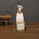 GobekUsa Bearded Chef Resin Figure Sculpture Modern Kitchen Desk Decor Ornaments