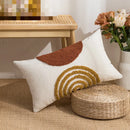 GobekUsa Geometric Embroidery Circle Stripe Cushion Cover | Home Sofa Decor Pillowcase