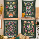 GobekUsa Lovers Tapestry: Tarot Card Astrology Snake Moon Psychedelic Wall Hanging