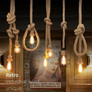 GobekUsa Hemp Rope Pendant Lights for Kitchen Cafe Bar Decor by Loft E27 Rope Light Base
