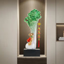 GobekUsa Cabbage Ornament: New Chinese Style Boss Office Decoration for Desktop or Wine Cabinet