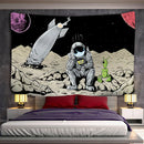 GobekUsa Astronaut Alien Tapestry Wall Hanging Kawaii Universe Mystic Home Decor