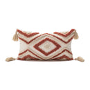 GobekUsa Boho Diamond Pillow Cover Set - Orange Pink Green Black - 45x45cm 30x50cm