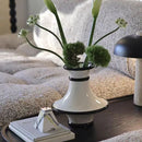 GobekUsa Geometric Black White Stripes Ceramic Vase Home Decor Floral Arrangement