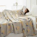 GobekUsa Cotton Gauze Boho Throw Blanket - Cozy Bedspread & Sofa Cover