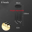 GobekUsa LED Chandelier: Modern, Dimmable Ceiling Light for Living Room, Kitchen, Staircase