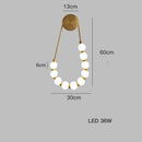 GobekUsa Art Deco Glass LED Wall Sconce Black Gold Bedroom Corridor Lighting
